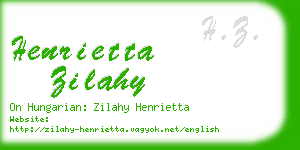 henrietta zilahy business card